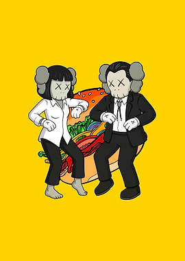 KAWS figures dancing