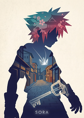Sora Kingdom Hearts Silhouette Art