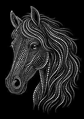 Dotted Horse Portrait