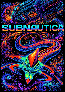 Subnautica Leviathan and Ship
