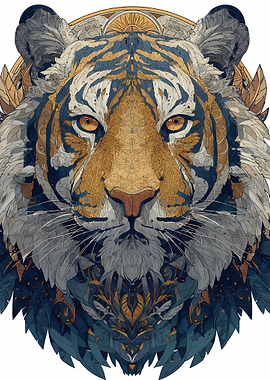 Ornate Tiger Portrait