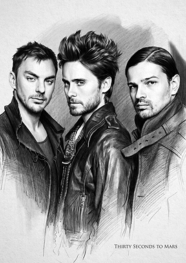 Thirty Seconds to Mars Pencil Sketch