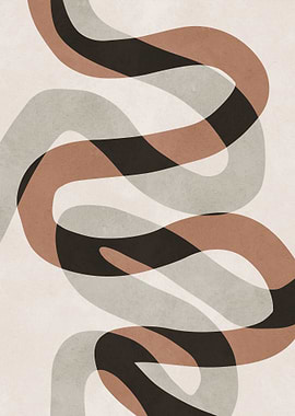 Abstract Wavy Lines Art