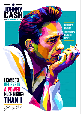Johnny Cash Pop Art Portrait