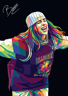 Billie Eilish Pop Art Portrait
