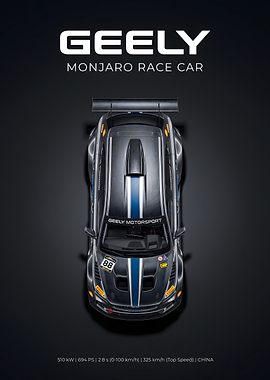 Geely Monjaro Race Car Top View