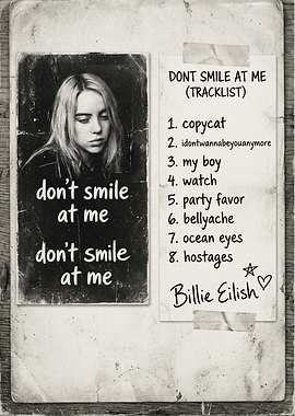 Billie Eilish Don't Smile At Me Tracklist