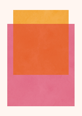 Abstract Geometric Shapes in Warm Colors