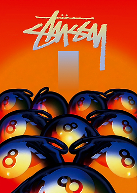 Stussy 8 Ball Pool Balls