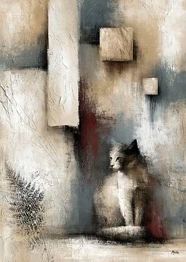 Wabi-Sabi Abstract Modernism No. 14 – Guardian Silence Wall Art