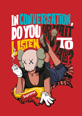 KAWS Inspired Character pulp fiction