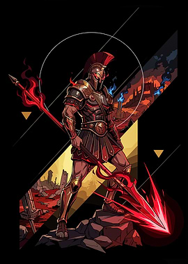 Warrior with Fiery Spear