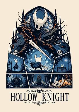 Hollow Knight Pixel Art Poster