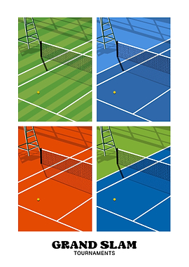 Grand Slam Tennis Tournaments Poster