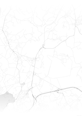 Abstract Map of Roads and Water