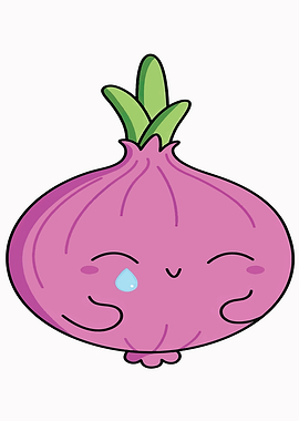 Cute Crying Onion Character