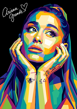Ariana Grande Pop Art Portrait