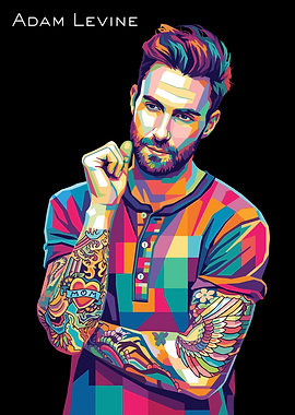 Adam Levine Pop Art Portrait