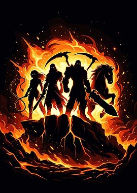 Four Horsemen of the Apocalypse Silhouette