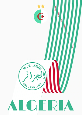 Algeria 2026 World Cup Graphic Design