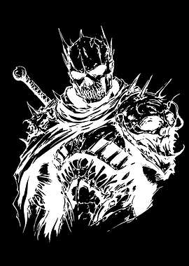 Dark Fantasy Warrior Skull