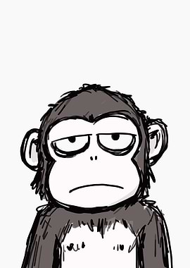 Sad Monkey Cartoon