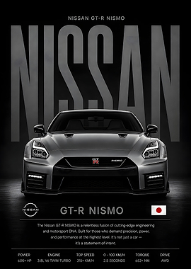 Nissan GT-R Nismo, Car Poster