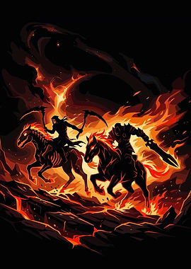 Darksiders Death and War Horsemen