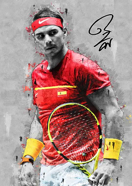Rafael Nadal Tennis Portrait