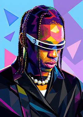 Travis Scott Pop Art Portrait