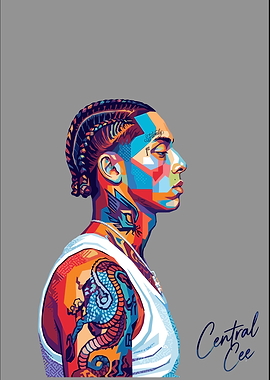 Central Cee Pop Art Portrait