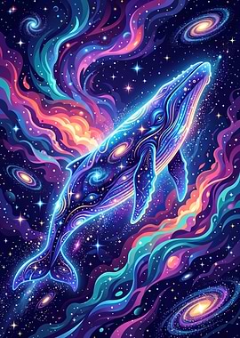 Cosmic Whale in Nebula