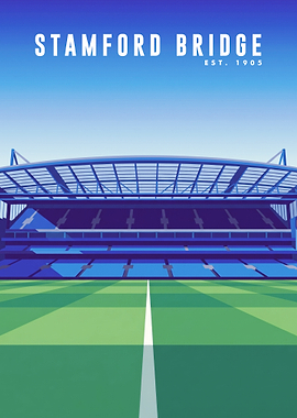 Stamford Bridge Stadium Illustration