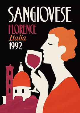 Sangiovese Wine Poster