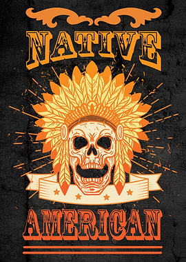 Native American Skull Headdress