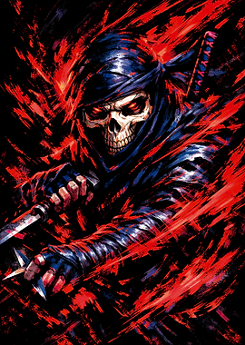 Skull Ninja with Glowing Eyes