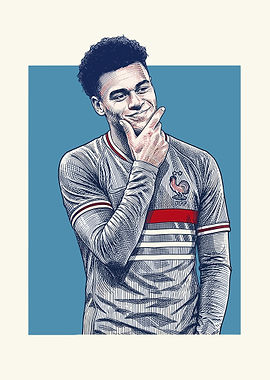 Desire doue Football Player in French Jersey