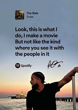 Drake's 'The Ride' Spotify Lyric Art