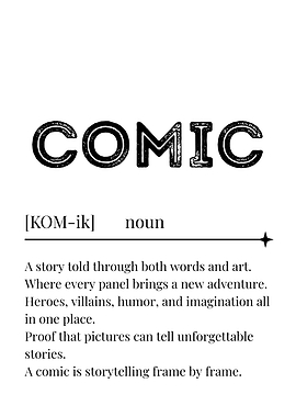 Comic Definition Poster