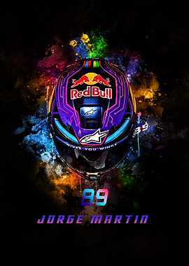 Jorge Martin Red Bull Helmet Art