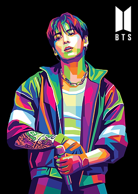 BTS Jungkook Pop Art Portrait