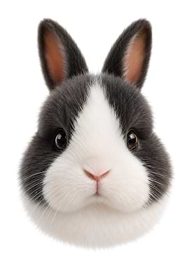 Cute Bunny Face Portrait