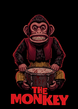 The Monkey Horror Drummer Illustration