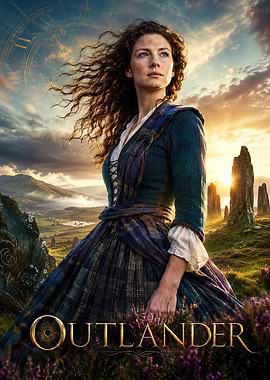 Outlander Claire Fraser in Scottish Highlands