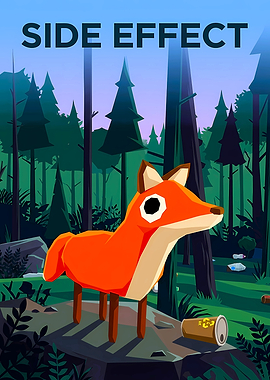 Side Effect Environmental Low Poly Fox Art