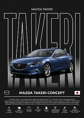 Mazda Takeri Concept Car Poster