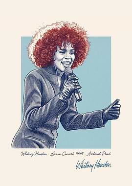 Whitney Houston Live Concert Poster