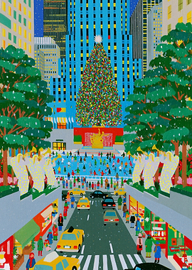 Rockefeller Center Christmas Scene