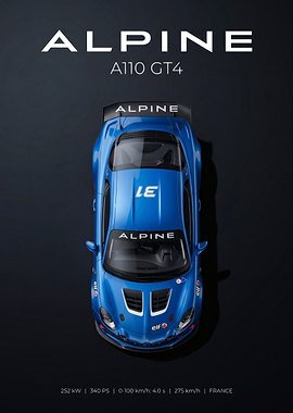 Alpine A110 GT4 Race Car
