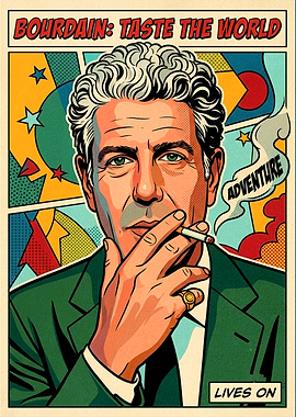 Anthony Bourdain Pop Art Portrait
